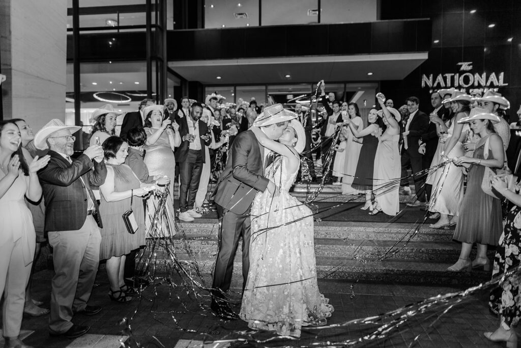 wedding timeline tips that actually work with a reception exit