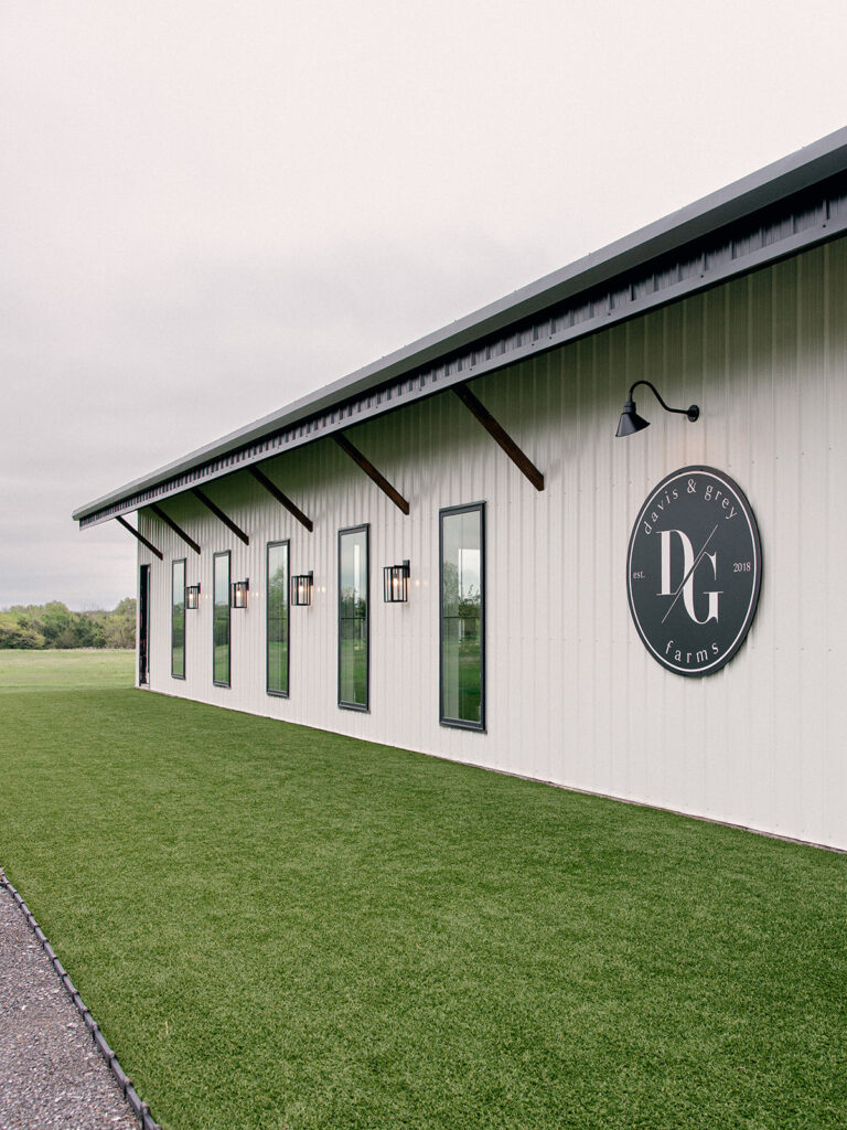 cloudy wedding day at Davis & Grey Farms