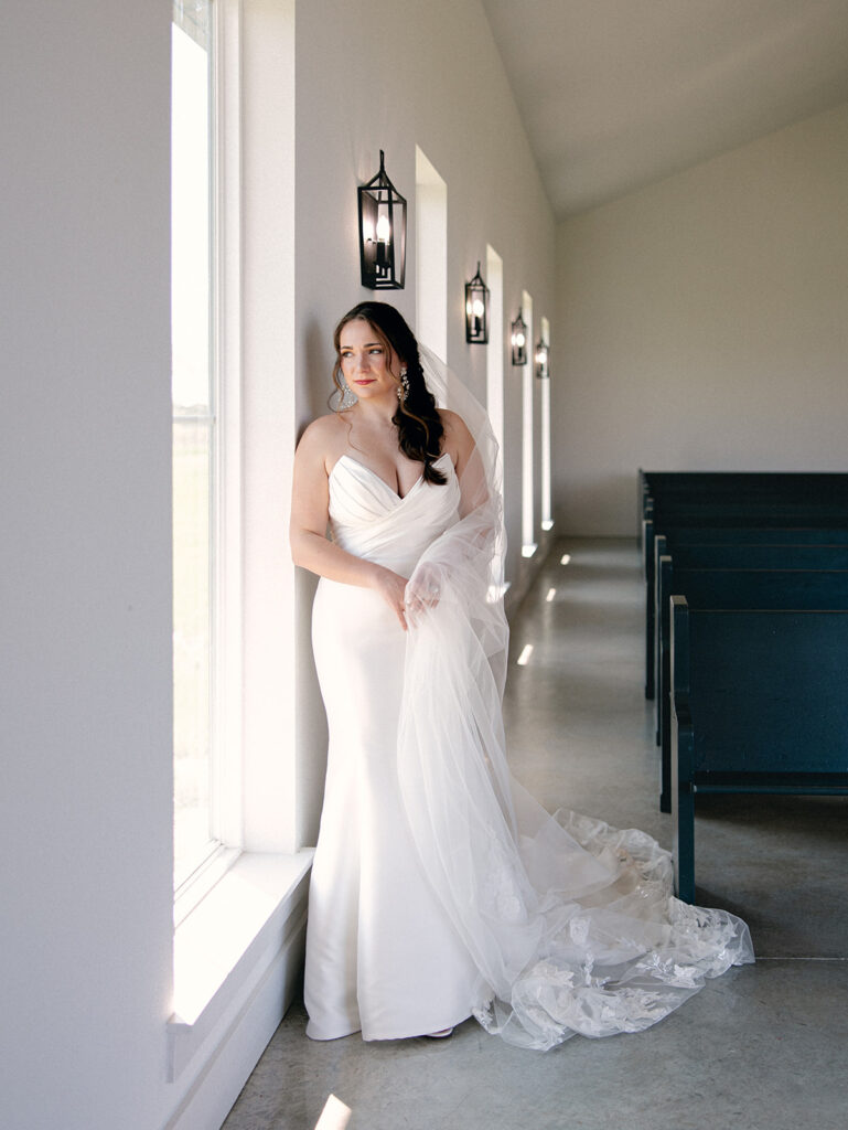 Bridal Session in a white chapel